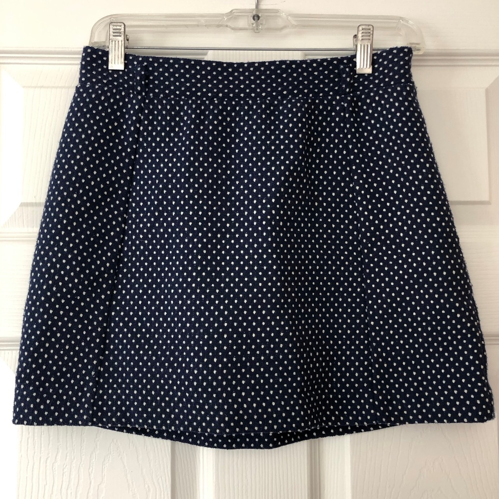 Navy and White Polka Dot Mini Shirt